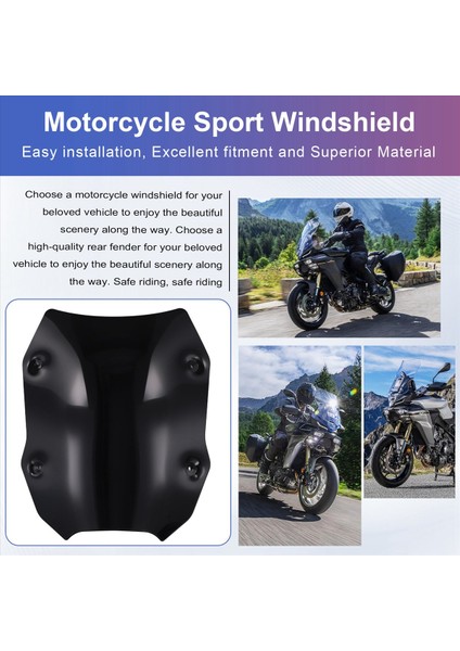 Motosiklet Spor Cam Yamaha Tracer 9 Gt 9gt Gt + Y-Amt Tracer9 (2025+) Ön Cam Rüzgar Deflektörü Siyah (Yurt Dışından) indirimleri