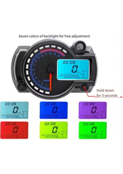 Otosiklet Modifikasyon Aksesuarları Motosiklet Evrensel Alet Su Geçirmez LCD Dijital Kilometre Sayacı Hız Göstergesi 1set (Yurt Dışından) indirimleri
