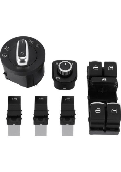 Volkswagen Golf 5 6 Mk5 6 Jetta 5 6 Passat B6 Touran Seat 5ND941431A 5ND959565B Için Araba Far Anahtarı + Cam Kaldırma Anahtarı (Yurt Dışından)