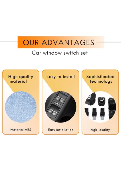 Volkswagen Golf 5 6 Mk5 6 Jetta 5 6 Passat B6 Touran Seat 5ND941431A 5ND959565B Için Araba Far Anahtarı + Cam Kaldırma Anahtarı (Yurt Dışından) modelleri