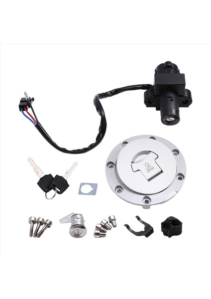Motosiklet Yakıt Kapağı Kontak Anahtarı Koltuk Anahtarlı Kilit Honda CB250 Hornet FMX650 Fmx 650 2005-2006 (Yurt Dışından)