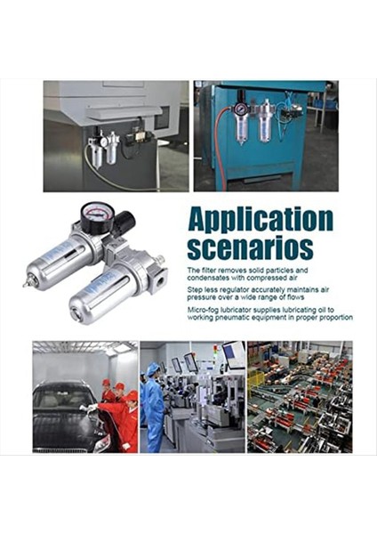 Hava Basıncı Regülatörü, Hava Kompresörü Filtre Regülatörü, SFC300 3/8 Nem Tuzağı Temizleme Ayırıcısı (Yurt Dışından) modelleri
