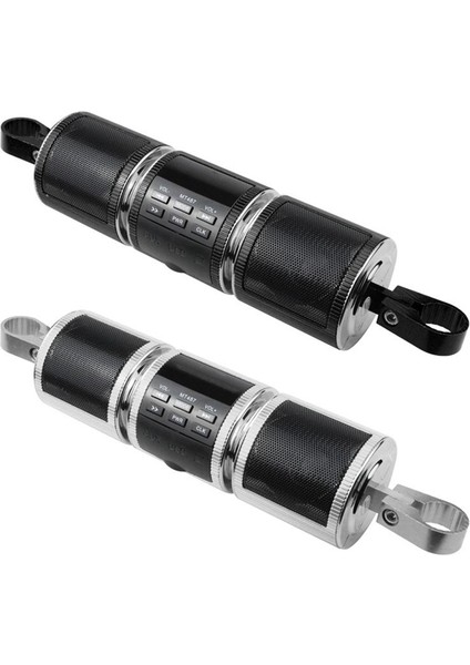 Yeni Motosiklet Araba Bluetooth Mp3 Ses Güçlendirme Ses Su Geçirmez Hoparlör Çok Fonksiyonlu Ekran Çift Hoparlörler Gümüş (Yurt Dışından) fırsatları