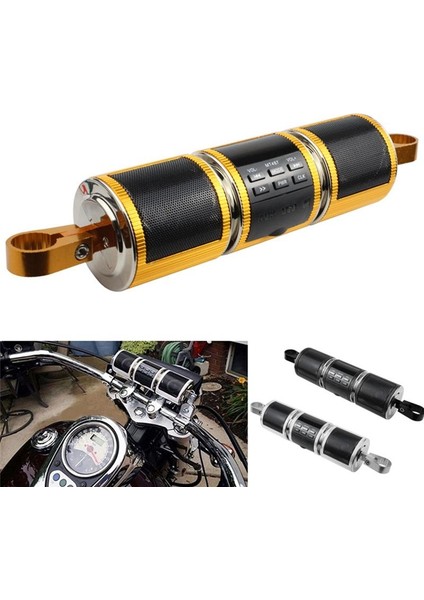 Yeni Motosiklet Araba Bluetooth Mp3 Ses Güçlendirme Ses Su Geçirmez Hoparlör Çok Fonksiyonlu Ekran Çift Hoparlörler Gümüş (Yurt Dışından) indirimleri