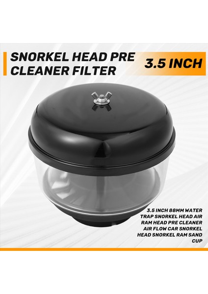 3,5 Inç 88MM Su Tuzağı Şnorkel Başı Hava Koçu Ön Temiz Hava Akışı Araba Şnorkel Başlığı Şnorkel Ram Kum Fincanı Toyota Nissans (Yurt Dışından) fırsatları