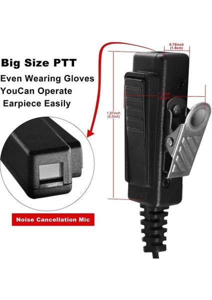 Kulaklık Akustik Tüp Radyo Kulak Mikrofonu Iki Yönlü Mikrofonlu Kulaklık Motorola APX6000 APX4000 APX7000 (Yurt Dışından) indirimleri