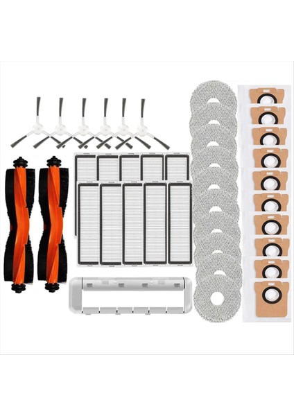 Robot Süpürge X20+ / X20 Plus Parçaları Ana Yan Fırça Filtre Paspas Bezi Toz Torbası Yedek Aksesuarları (Yurt Dışından)