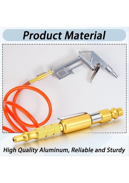 6pcs 1/4in I/mtype Ayarlanabilir Cep Tapası Hava Darbesi Gunair Üfleyici Kompresör Için Toz Temizliği Için Kalem, Altın (Yurt Dışından) modelleri