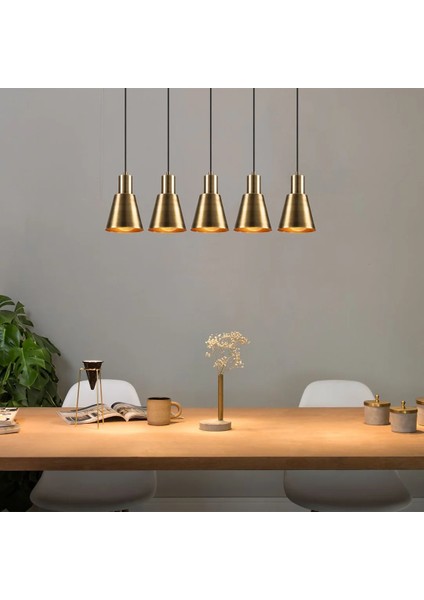 Loreto 5'li Dekoratif Sıralı Avize modelleri