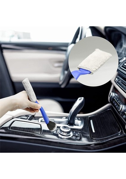 Araba Temizliği Için 2 Paket Çift Kafa Fırçası, 2 Aracı Iç Toz, Araba Havası Delikleri Gösterge Paneli Ekran Temiz Fırça, Siyah+Mavi (Yurt Dışından) fırsatları