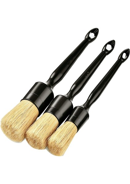 3pc Araba Dış Iç Detay Fırça Saç Kılı Fırçalar Araç Temizliği Otomatik Ayrıntılar Araçları Gösterge Tablosu Temizleme Fırçası (Yurt Dışından)