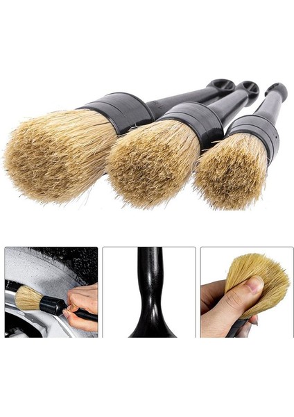 3pc Araba Dış Iç Detay Fırça Saç Kılı Fırçalar Araç Temizliği Otomatik Ayrıntılar Araçları Gösterge Tablosu Temizleme Fırçası (Yurt Dışından) fiyatları