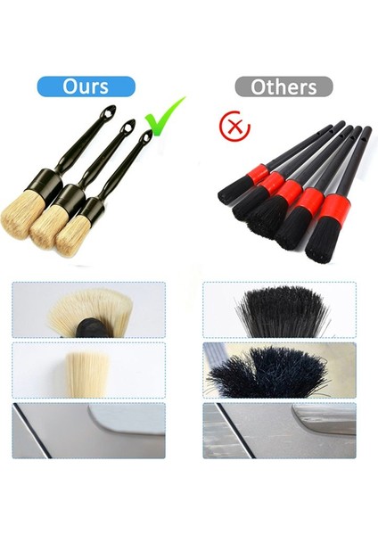 3pc Araba Dış Iç Detay Fırça Saç Kılı Fırçalar Araç Temizliği Otomatik Ayrıntılar Araçları Gösterge Tablosu Temizleme Fırçası (Yurt Dışından) modelleri
