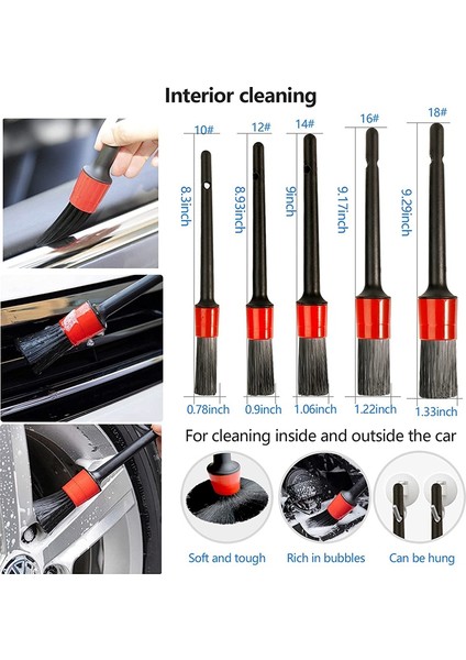 16PCS Araba Bakım Fırça Kiti Detaylandırma Fırçaları Tekerlek Lastik Fırçası Buz Saha Eldivenleri Kirli Toz Temiz Araba Yıkama Temizleme Araçları Seti (Yurt Dışından) fiyatları
