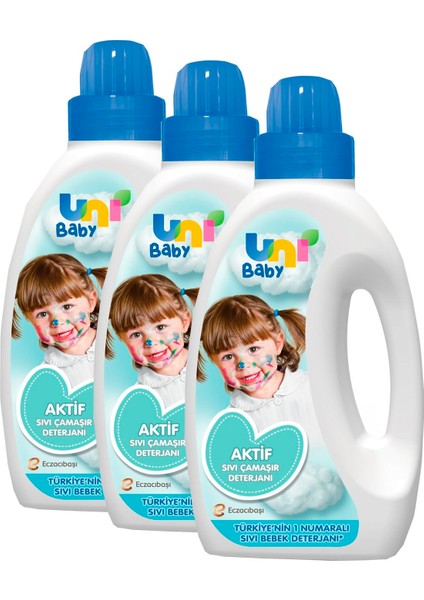 Çamaşır Deterjanı Aktif 1500 ml 3 Adet