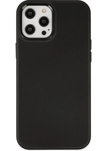 iPhone 12 Pro Max Kılıf Asya Deri Silikon - Siyah