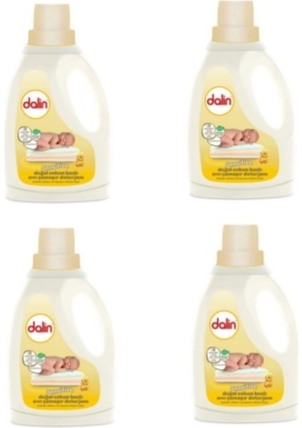 Doğal Sabun Bazlı Sıvı Çamaşır Deterjanı 1500 ml x 4 Adet