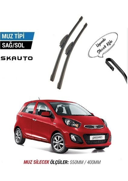 Kia Picanto Ön Cam Muz Silecek Takımı (2011-2016)