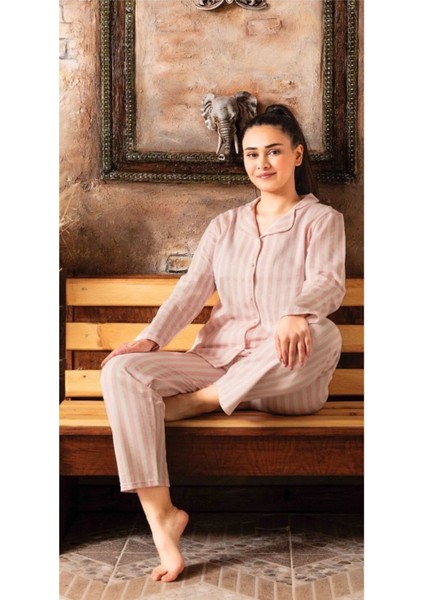 Ercan 2 Iplik Alt Üst Çizgili Genç Pjm Takım