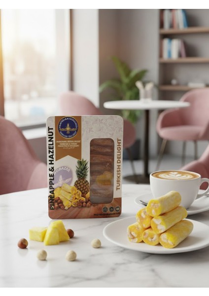 Ananas Antep Fıstıklı Lokum 125 gr – Ananas Meyveli & Fıstıklı Türk Lokumu – Taze ve Yumuşak modelleri