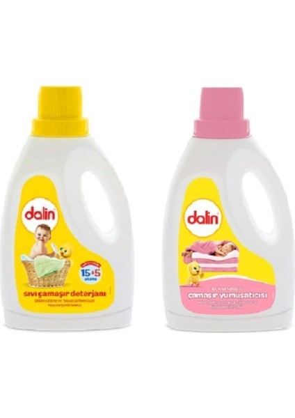 Sıvı Çamaşır Deterjanı 1,5 Lt + Çamaşır Yumuşatıcı 1,5 Lt Set