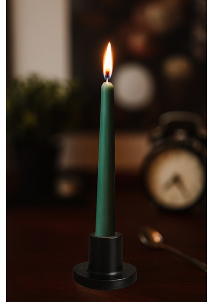 Şamdanlı Yeşil Mum