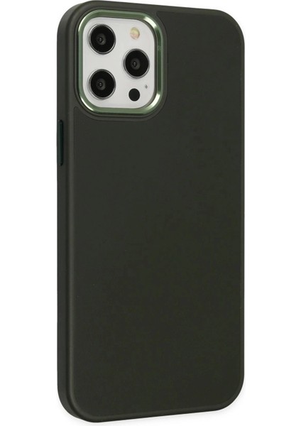 iPhone 12 Pro Max Kılıf Asya Deri Silikon - Koyu Yeşil fiyatları