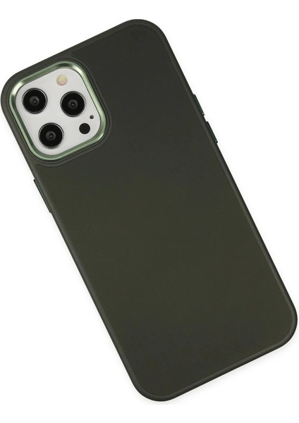iPhone 12 Pro Max Kılıf Asya Deri Silikon - Koyu Yeşil modelleri