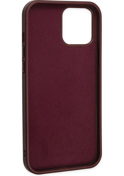 iPhone 12 Pro Max Kılıf Asya Deri Silikon - Mürdüm fırsatları