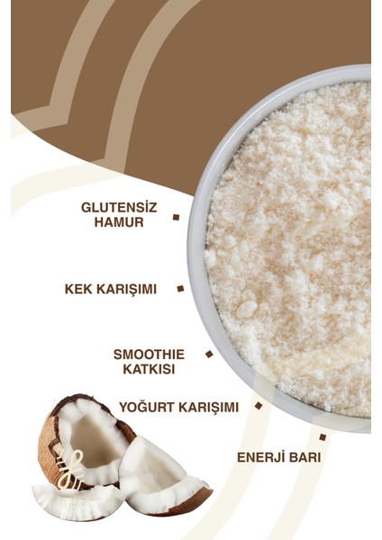 Hindistan Cevizi Unu 1000g Coconut Flour – Glutensiz & Düşük Karbonhidratlı Un 1kg fiyatları