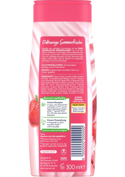 Duş Jeli Çilek Sorbe Kremsi 300 ml fiyatları