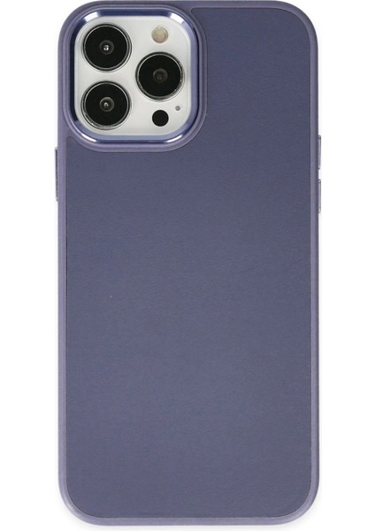 iPhone 13 Pro Kılıf Asya Deri Silikon - Mor