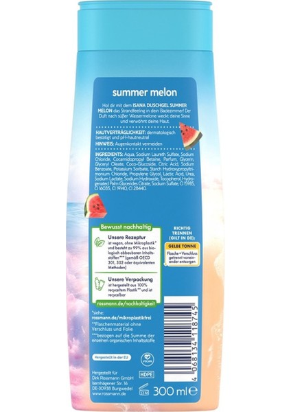 Duş Jeli Summer Melon 300 ml fiyatları