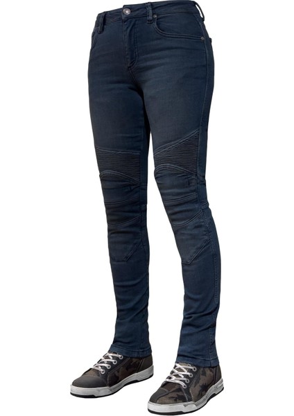 Thebikerjeans Evo Ultra Flexi Dark Blue Korumalı Motosiklet Kot Pantolonu Kadın modelleri
