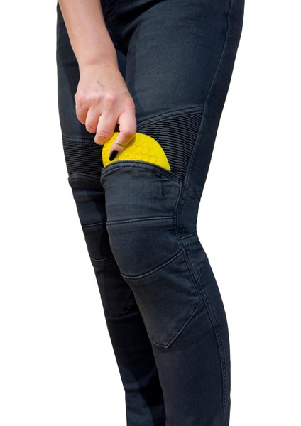 Thebikerjeans Evo Ultra Flexi Dark Blue Korumalı Motosiklet Kot Pantolonu Kadın indirimleri