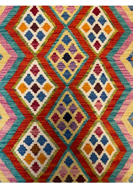 El Dokuma Afgan Yün Kilim Kök Boya indirimleri