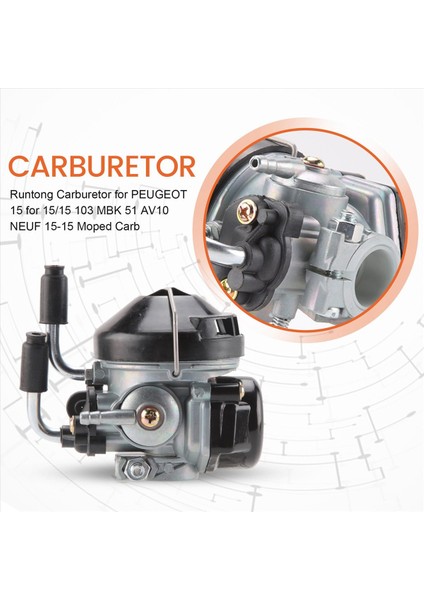 Dellorto Sha Için 50CC Vergase Karbüratör SHA15 15/15 103 Mbk 51 AV10 Neuf 15-15 Moped Karburator Carby Karburatör (Yurt Dışından) indirimleri