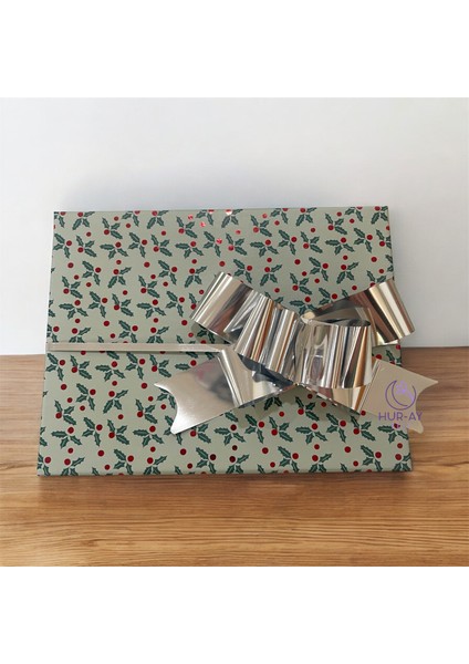 10 Adet Gümüş Renk Metalize Çeksüs /hediye Paket Süsü/gri Rafya Fiyonk/videoyu Izleyiniz !!! modelleri