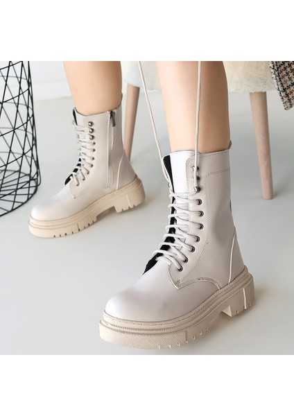 Caxa Bej Cilt Bağcıklı Bot fırsatları