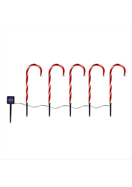 Güneş Noel Şeker Kamışı Işıkları, Açık Noel Süslemeleri, Su Geçirmez Yol Işıkları, Bahçe Işıkları (Yurt Dışından)