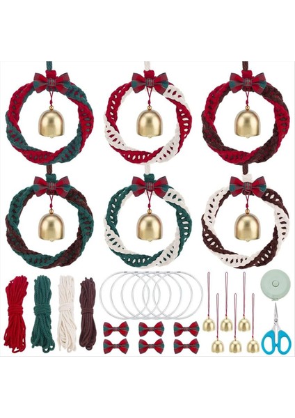 1 Set Dıy Macrame Noel Çelenk Kitleri Yeni Başlayanlar Için Yeni Başlayanlar El Yapımı Macrame Çelenk Boho Için (Yurt Dışından)