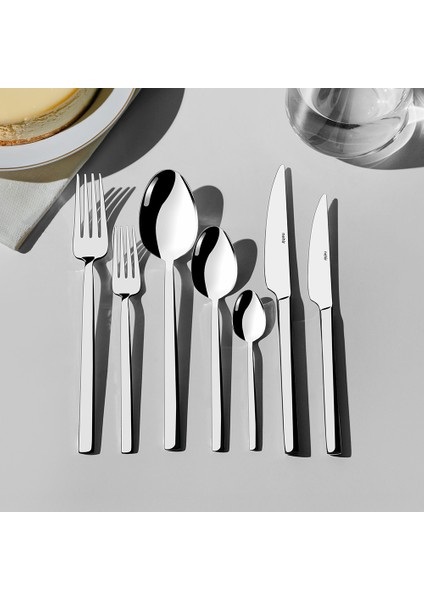 Dalyan Sade 12 Kişilik 89 Parça Deri Kutulu Çatal Kaşık Bıçak Takımı