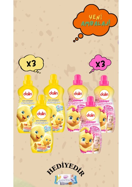 Çamaşır Deterjanı 1500 ml Konsantre Yumuşatıcı 1200 ml Bahar Ninnisi