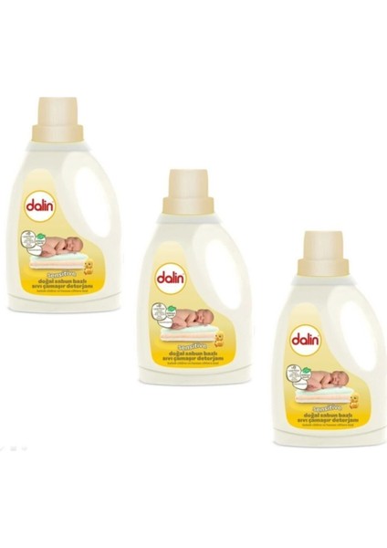 Sıvı Çamaşır Deterjanı 1500ML Doğal Sabunlu 3 Adet