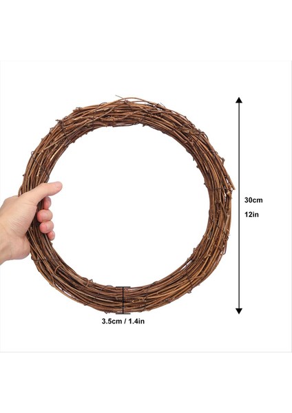 6 Adet 12 Inç Doğal Asevine Çelenk Seti, Dıy El Sanatları Için El Dokuma Asma Şube Çelenkleri, Noel Dekorasyonları (Yurt Dışından) fiyatları