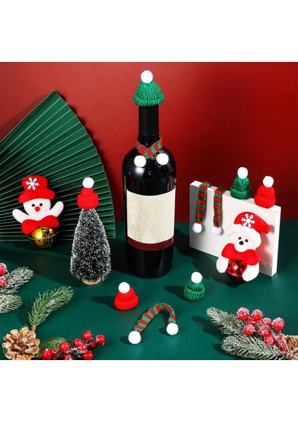 40 Pcs Mini Noel Örgü Şapkalar ve Eşarplar El Sanatları, Tiny Santa Cap ve Eşarp Süsleri (Yurt Dışından) fiyatları