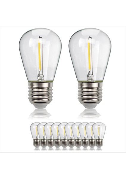 10 Adet Paramparça Geçirmez LED Dize Işıkları Sıcak Beyaz 2700K E27 Base Su Geçirmez Kapalı Dış Mekan Kullanımı (Yurt Dışından) modelleri