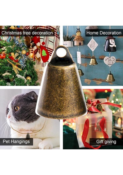 Vintage Bronz Jingle Bells 9pcs Set Jüt Ip ile El Sanatları Için Ideal Noel Dekoru (Yurt Dışından) modelleri