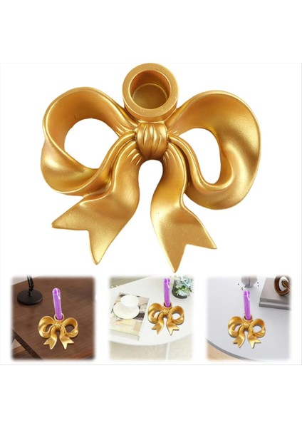 Bowcandlestick Tutucu Fit Sütun Mumları Dekoratif Mum Stand Merkezi Ev Odası Partisi Yemek Tablo C C (Yurt Dışından) fırsatları