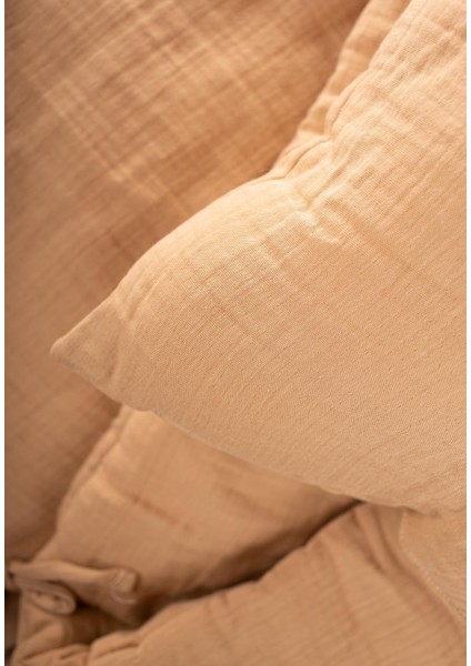 Müslin Bebek Yatak Koruma Yastık Seti (Yıkanmıştır) 32X180 cm +/- 2 cm Kavun fiyatları